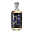 Bottle of alcohol with a geometric label on a white background