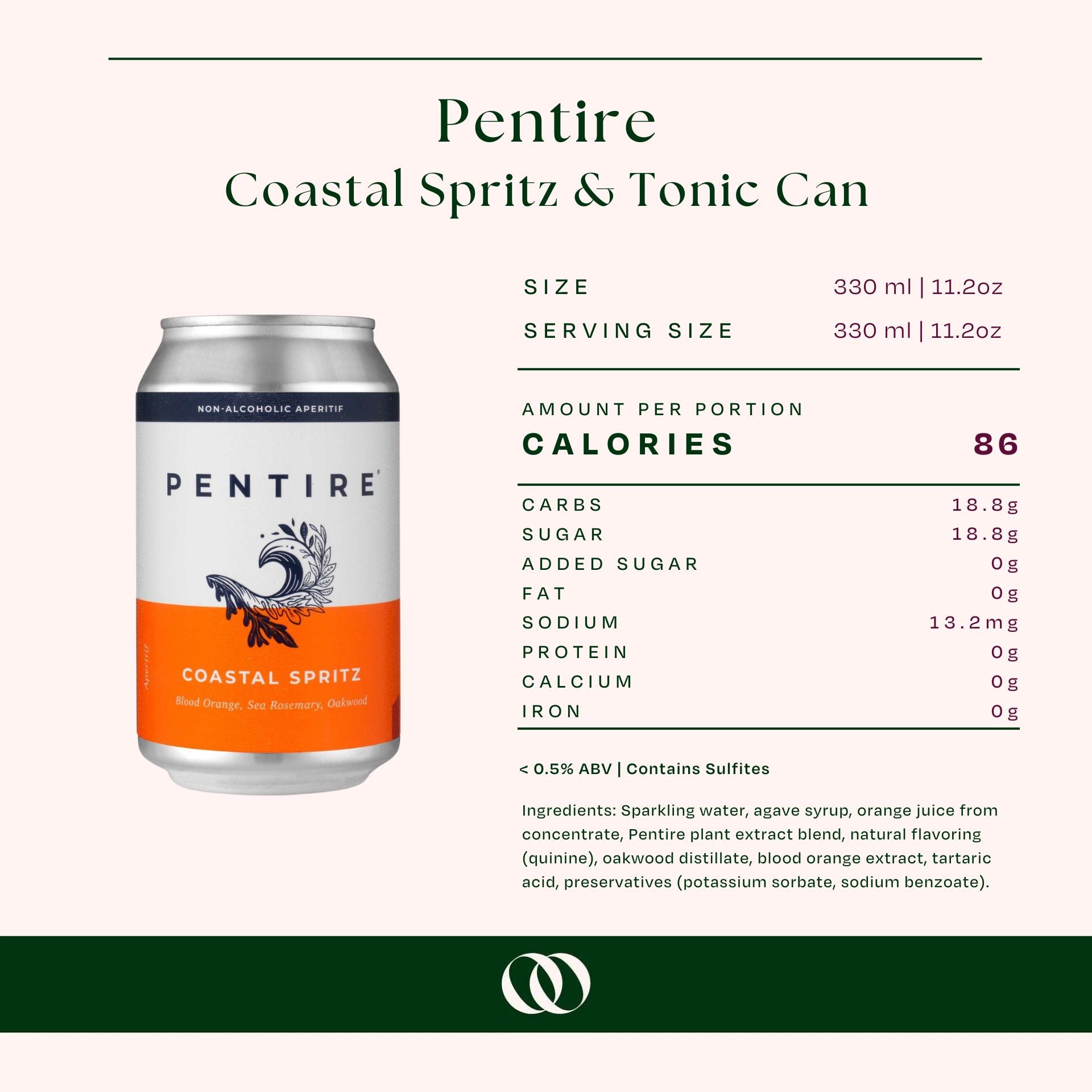 Pentire Coastal Spritz &amp; Tonic 11.2 oz can - Boisson