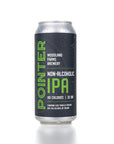 Non-alcoholic IPA can with 'Pointer' branding on a white background