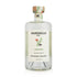 Clear glass bottle of Sandhills elixir with a decorative label on a white background
