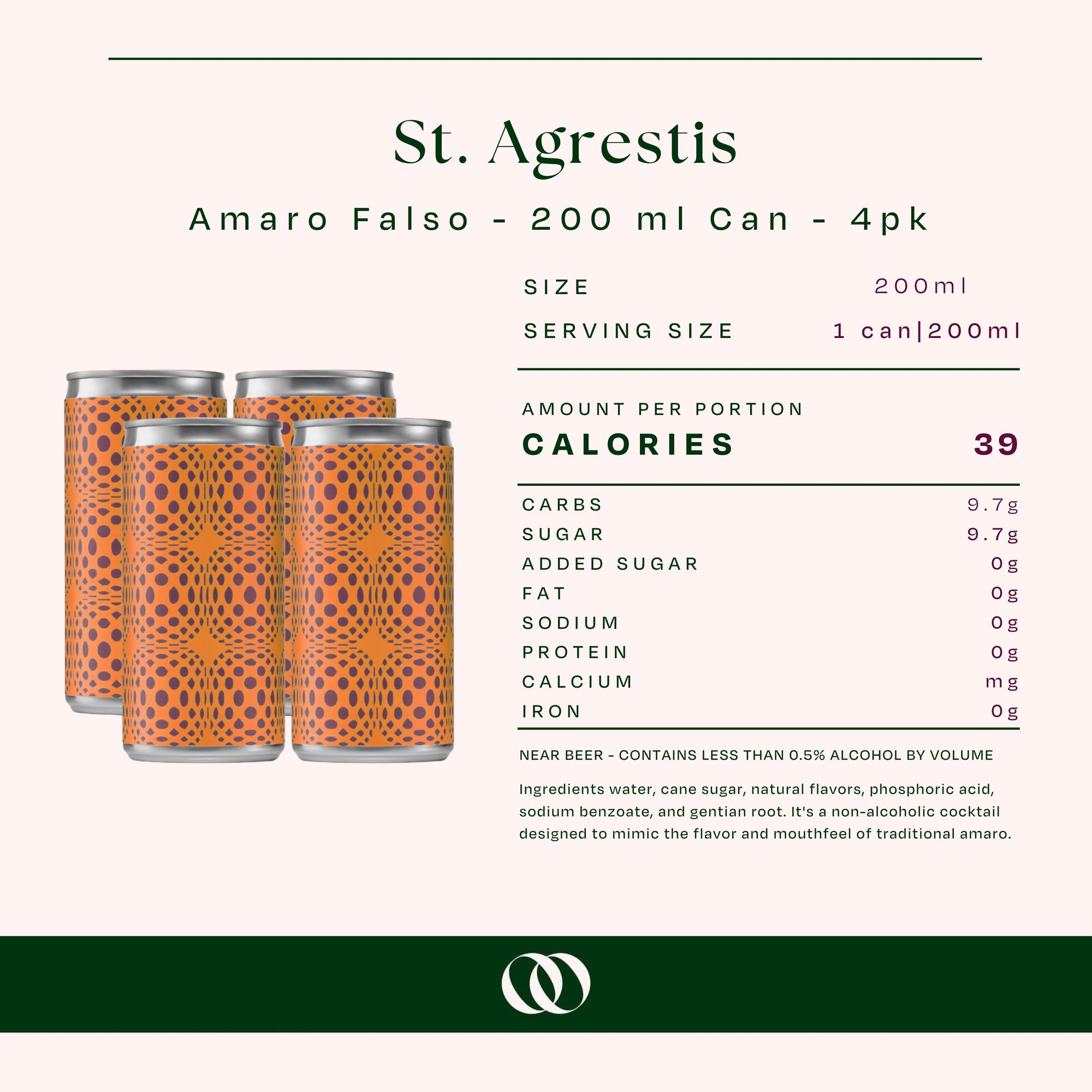 St. Agrestis - Amaro Falso - 200 ml Can - 4pk