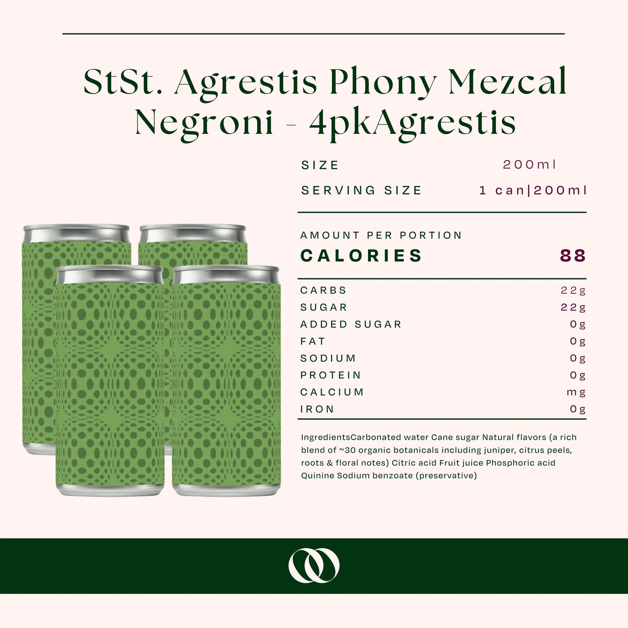 St. Agrestis Phony Mezcal Negroni - 4pk