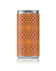 Orange can with black pattern on a white background
