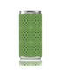 Green can with a pattern on a white background