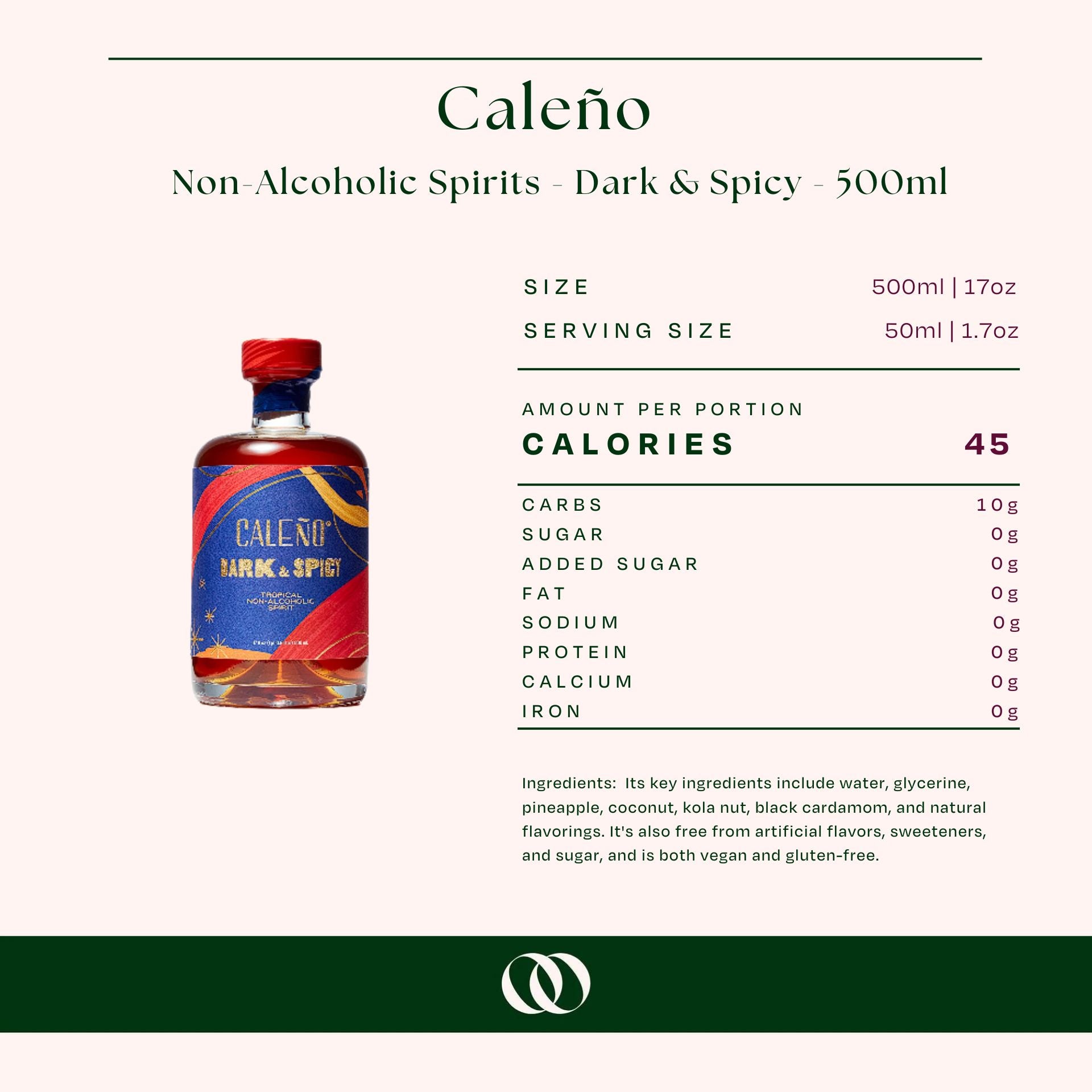 Caleño Non-Alcoholic Spirits - Dark &amp; Spicy - 500ml