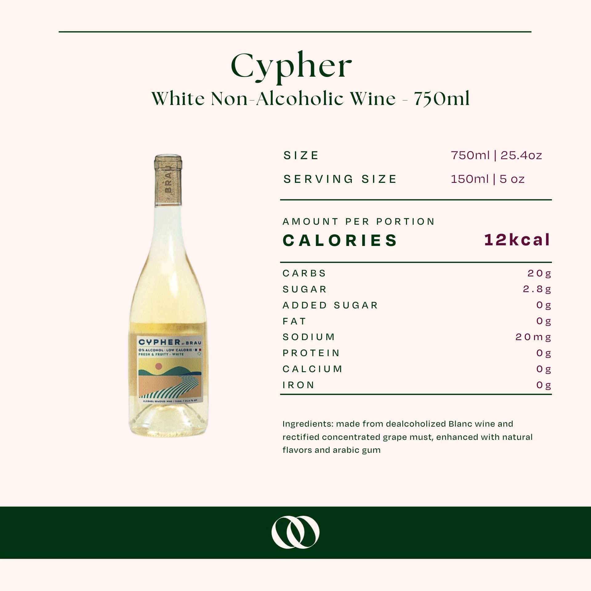 Cypher - White Non-Alcoholic Wine - 750ml