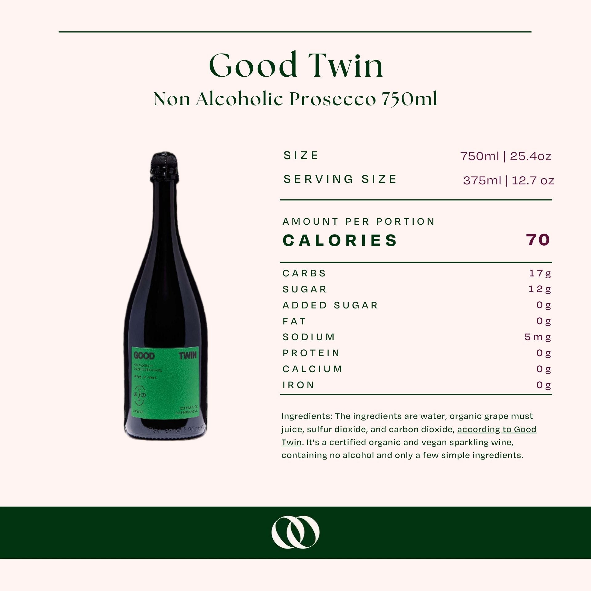 Good Twin - Non Alcoholic Prosecco 750ml
