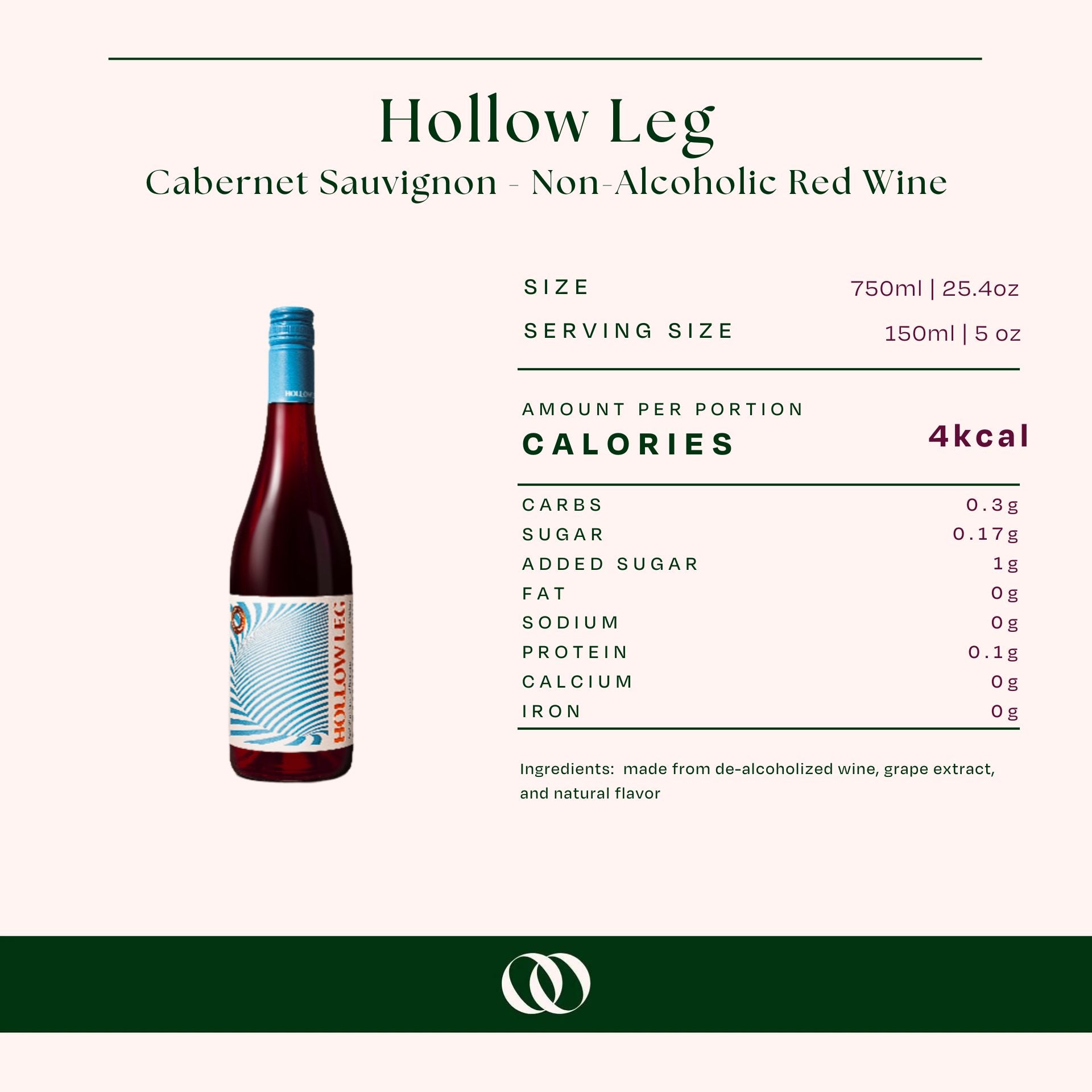Hollow Leg - Cabernet Sauvignon - Non-Alcoholic Red Wine