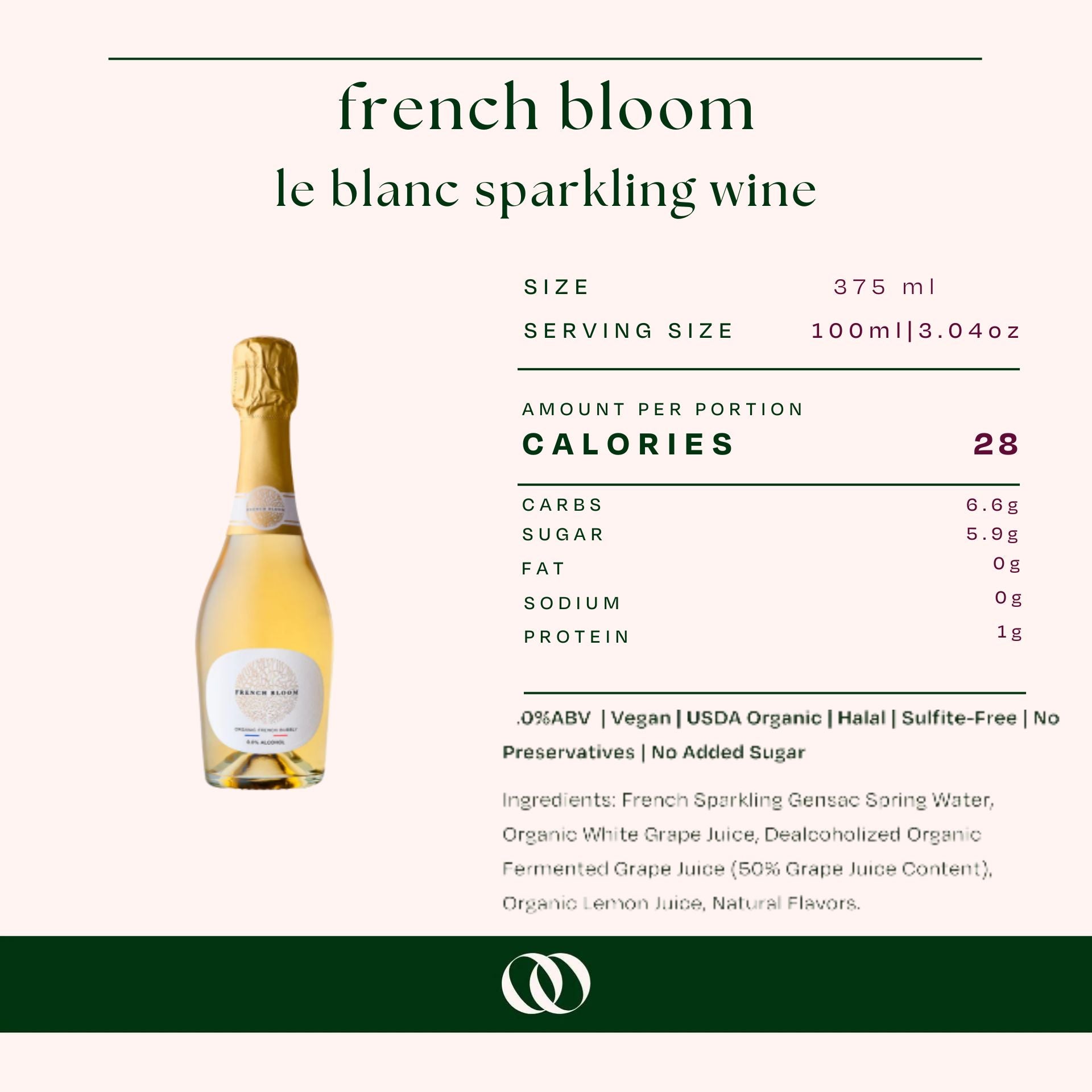 French Bloom - Le Blanc Sparkling Wine - 375 ml Bottle