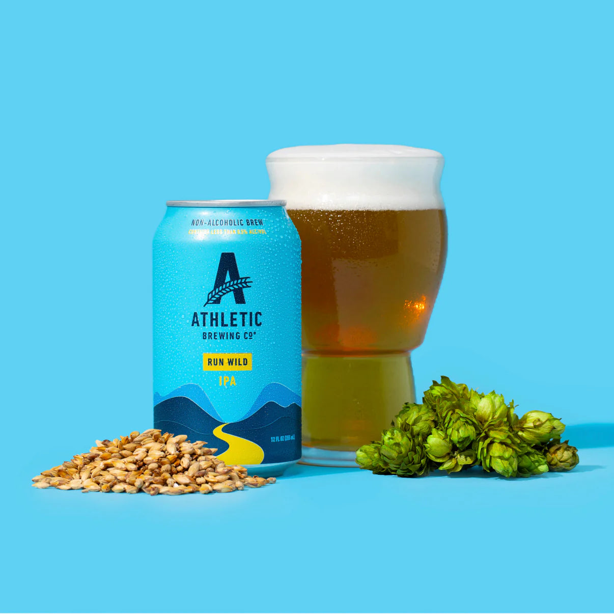 Athletic Brewing Run Wild IPA Non-Alcoholic Beer (6 pack) - Lifestyle