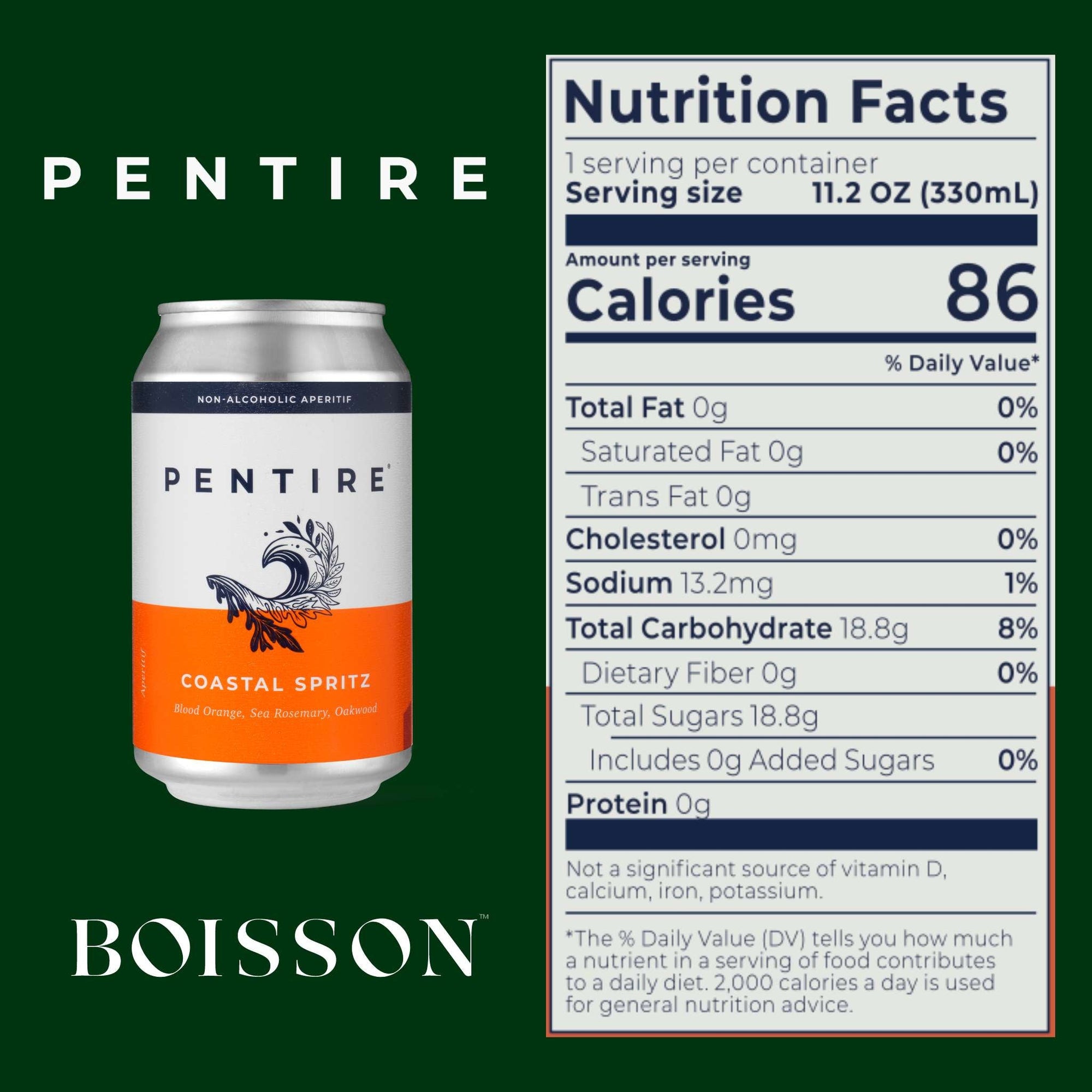 Pentire Coastal Spritz &amp; Tonic 11.2 oz can - Boisson