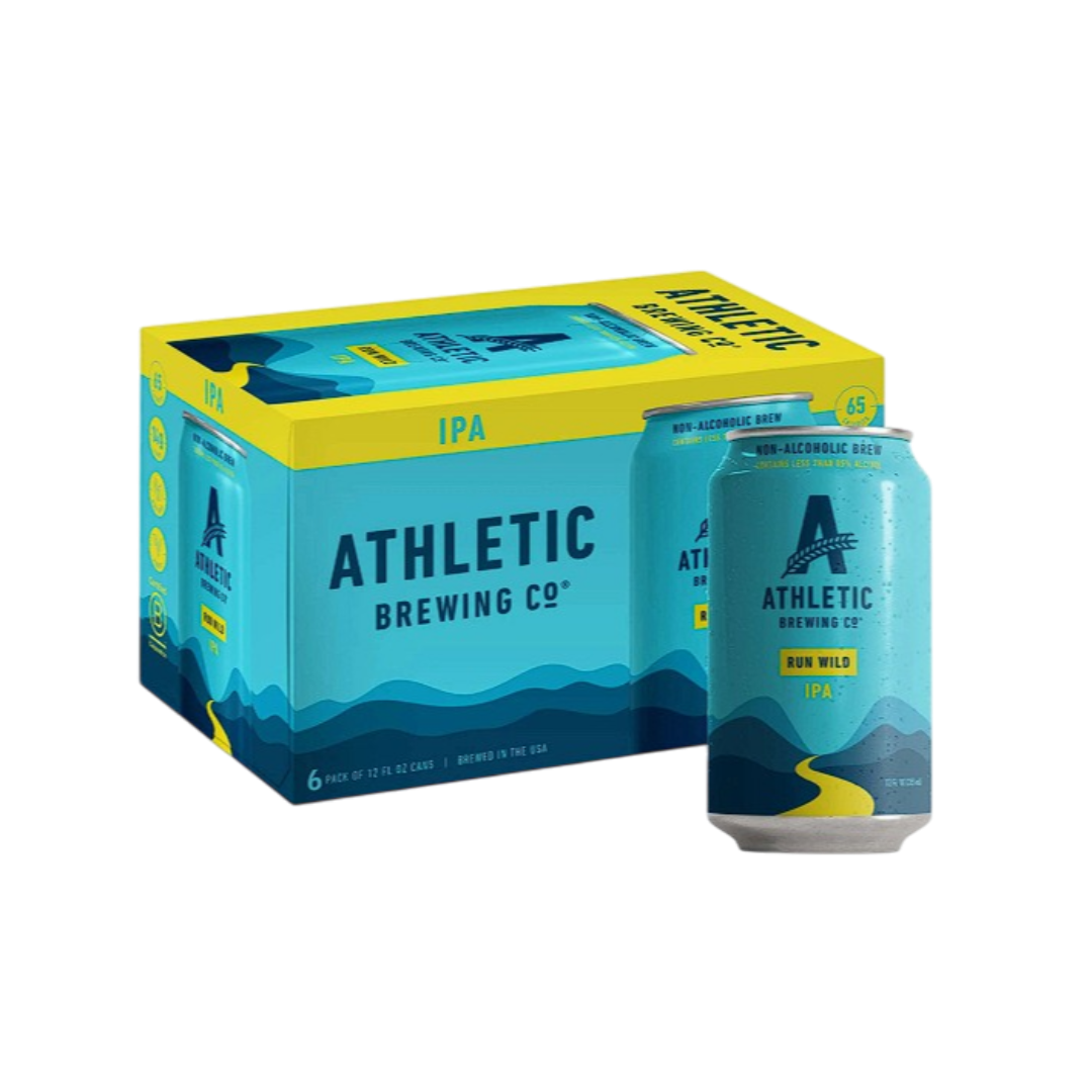 Athletic Brewing Run Wild IPA Non-Alcoholic Beer (6 pack) - Boisson