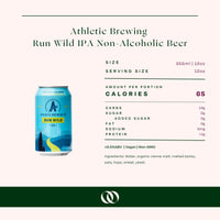 Athletic Brewing - Run Wild IPA - Non-Alcoholic Beer - 6 pack - Boisson — Brooklyn's Non-Alcoholic Spirits, Beer, Wine, and Home Bar Shop in Cobble Hill