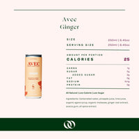 Avec - Ginger 4-pack - Boisson — Brooklyn's Non-Alcoholic Spirits, Beer, Wine, and Home Bar Shop in Cobble Hill
