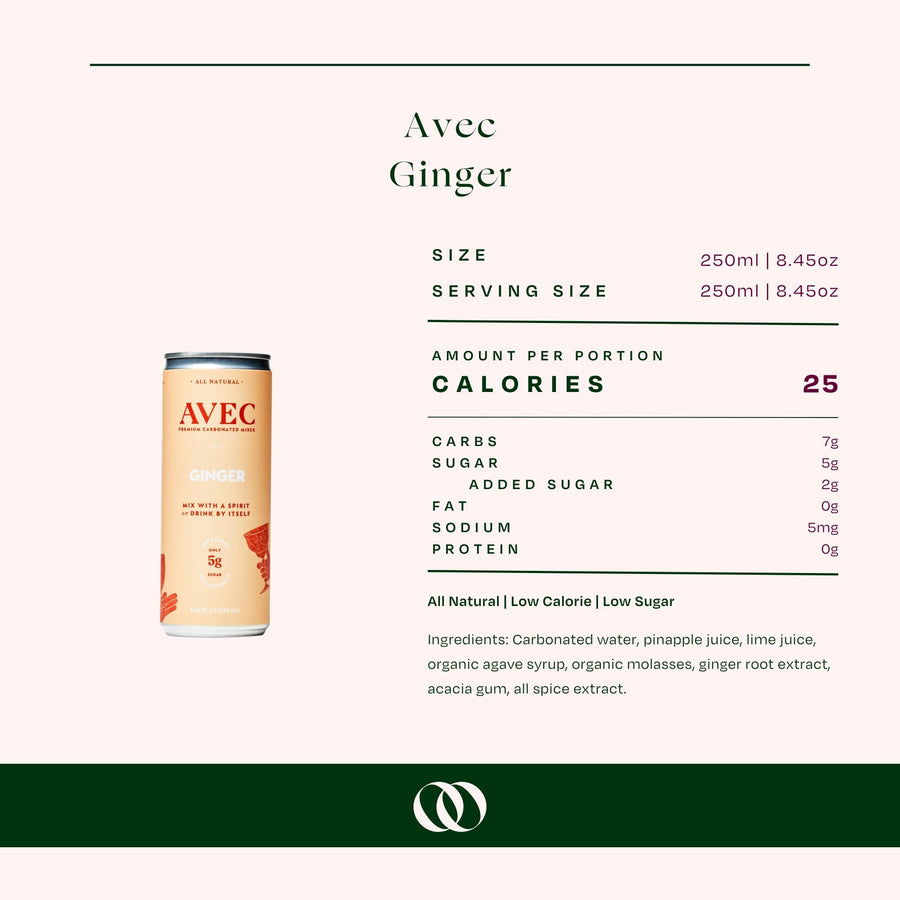 Avec - Ginger 4-pack - Boisson — Brooklyn's Non-Alcoholic Spirits, Beer, Wine, and Home Bar Shop in Cobble Hill