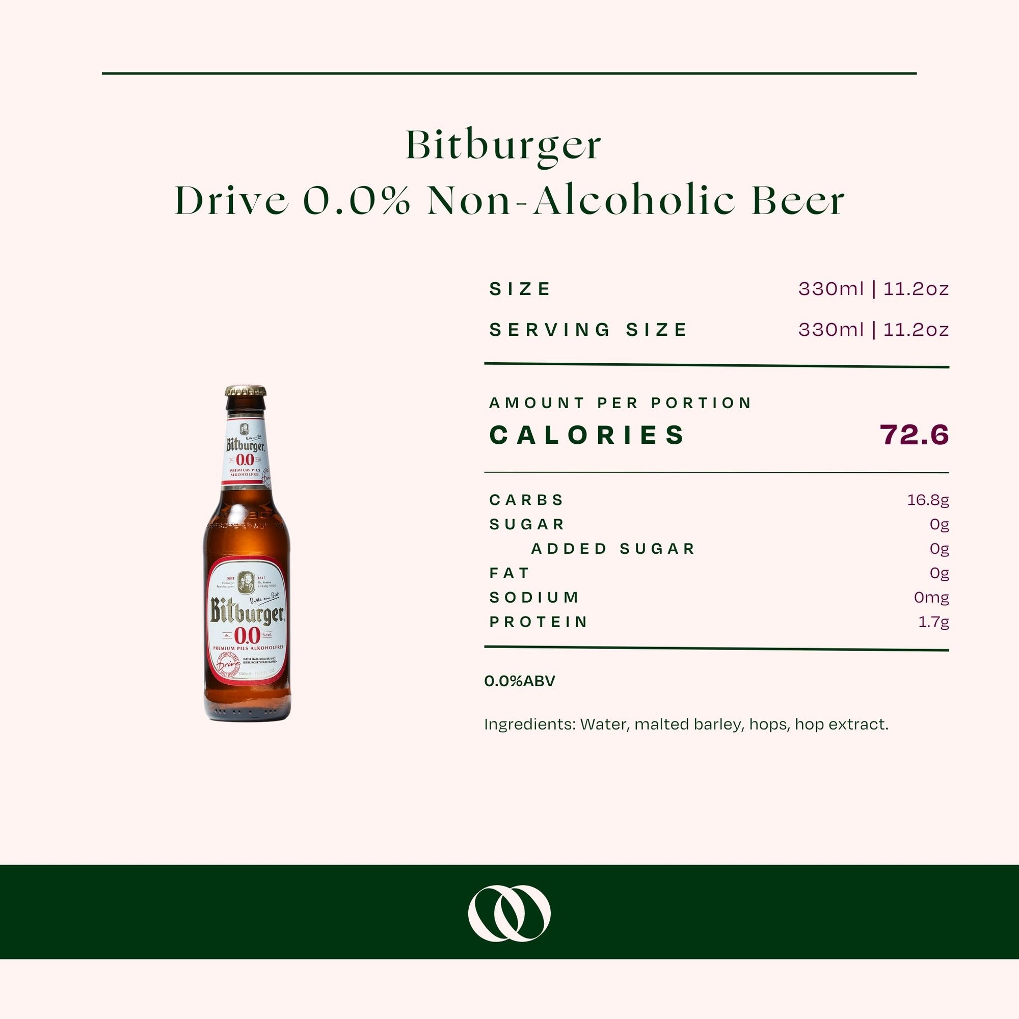 Bitburger Drive 0.0% - Non-Alcoholic Beer - 6 pack - Boisson — Brooklyn&#39;s Non-Alcoholic Spirits, Beer, Wine, and Home Bar Shop in Cobble Hill