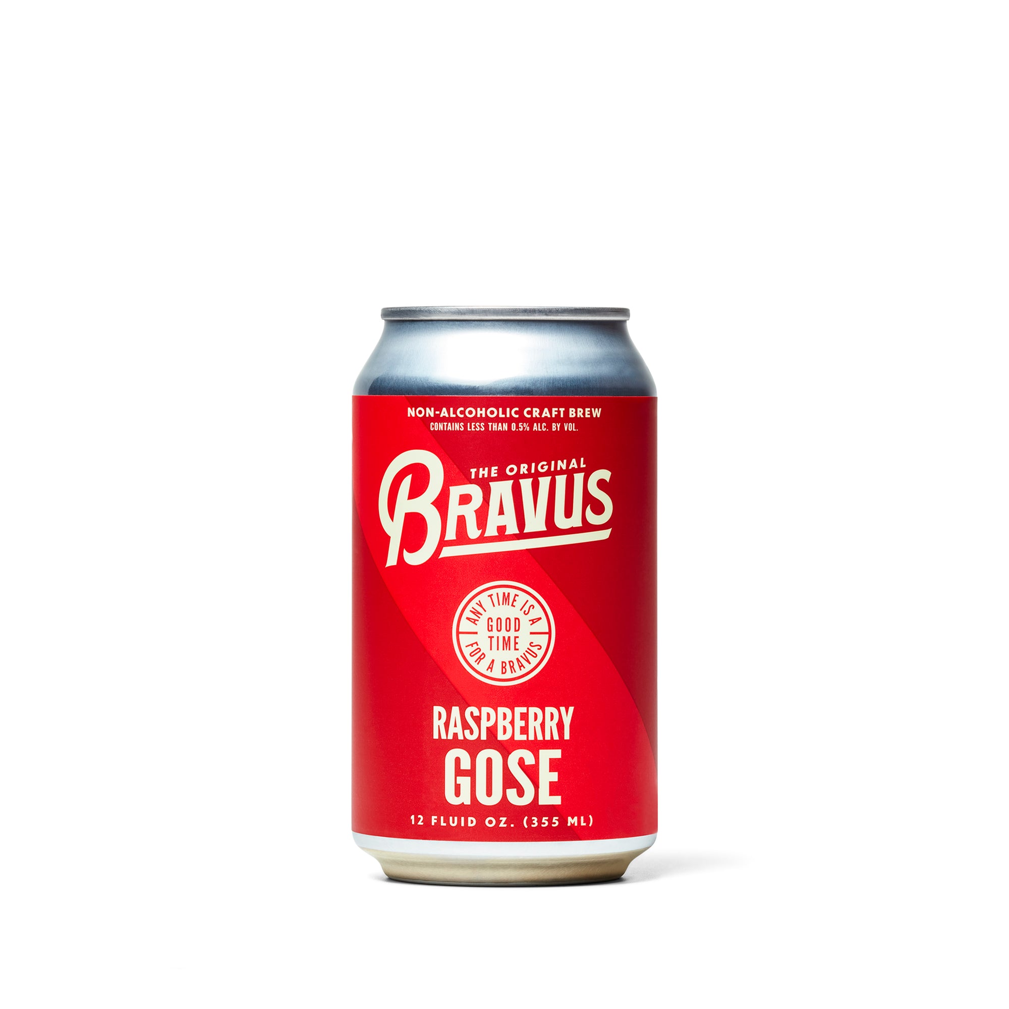 Bravus Brewing - Raspberry Gose Non-Alcoholic Beer 4-pack - Boisson — Brooklyn&#39;s Non-Alcoholic Spirits, Beer, Wine, and Home Bar Shop in Cobble Hill