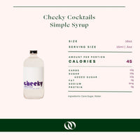 Cheeky Cocktails - Simple Syrup - 16oz - Boisson — Brooklyn's Non-Alcoholic Spirits, Beer, Wine, and Home Bar Shop in Cobble Hill