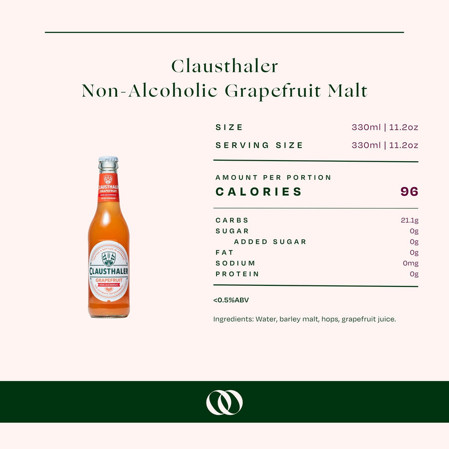 Clausthaler--Non-Alcoholic Grapefruit Malt— 6 pack - Boisson — Brooklyn's Non-Alcoholic Spirits, Beer, Wine, and Home Bar Shop in Cobble Hill