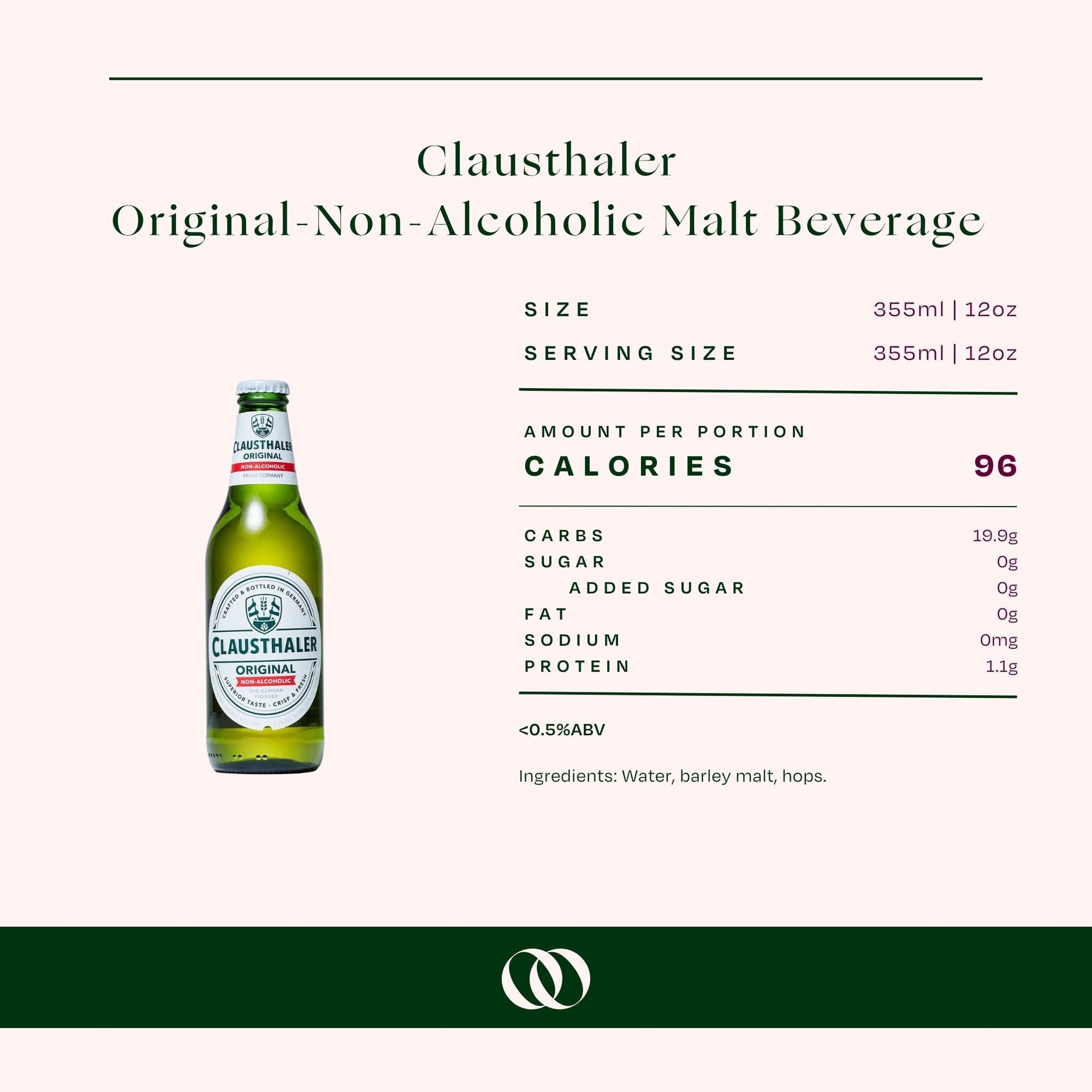 Clausthaler--Original-Non-Alcoholic Malt Beverage— 6 pack - Boisson — Brooklyn&#39;s Non-Alcoholic Spirits, Beer, Wine, and Home Bar Shop in Cobble Hill