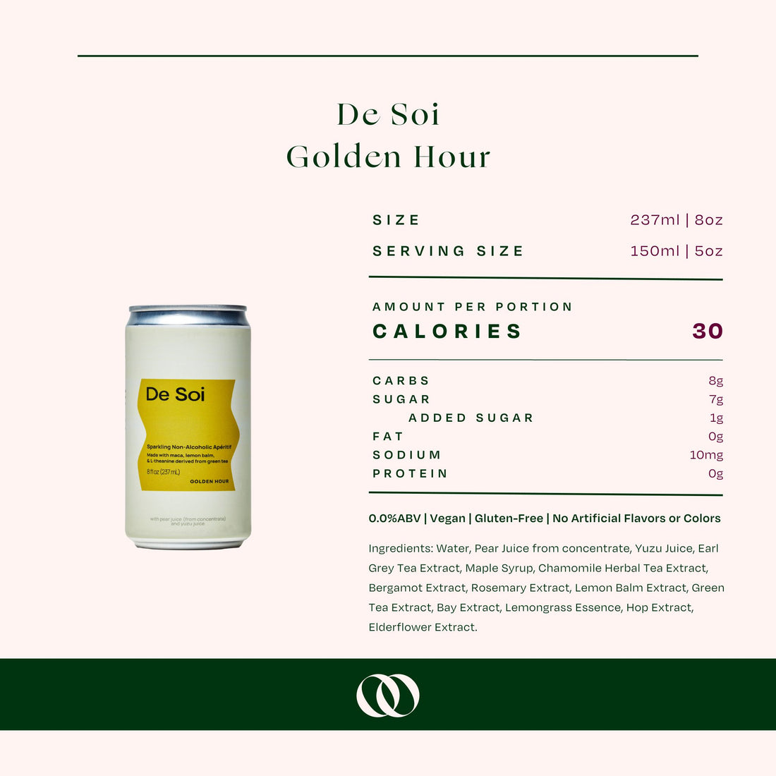 De Soi - Golden Hour Non-Alcoholic Apéritif - Single Can - Boisson — Brooklyn's Non-Alcoholic Spirits, Beer, Wine, and Home Bar Shop in Cobble Hill