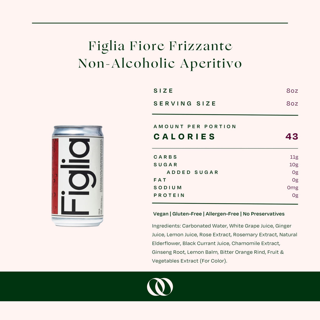 Figlia - Fiore Frizzante - Non-Alcoholic Aperitivo 4-Pack - Boisson — Brooklyn's Non-Alcoholic Spirits, Beer, Wine, and Home Bar Shop in Cobble Hill