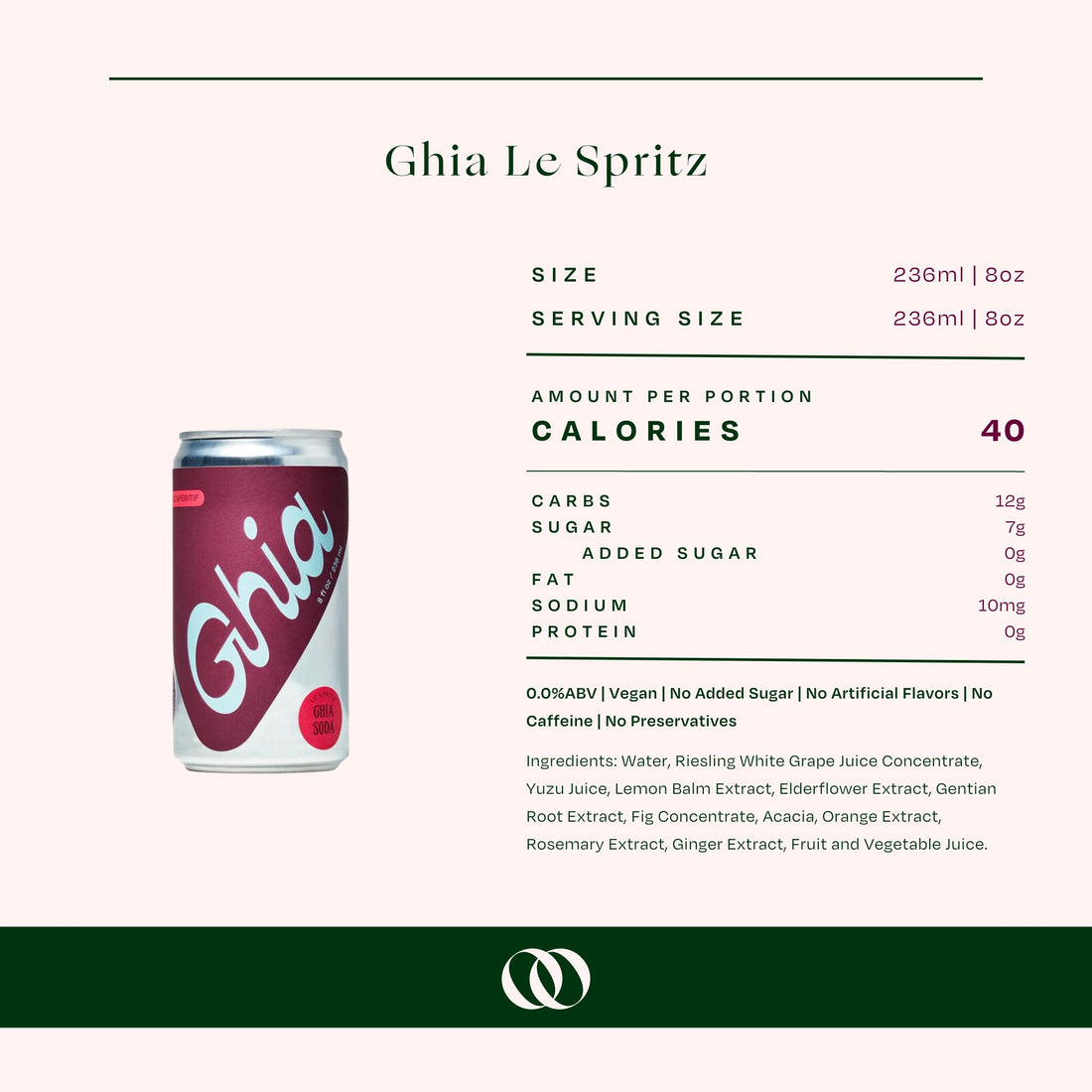 Ghia - Le Spritz - Single Can - Boisson — Brooklyn's Non-Alcoholic Spirits, Beer, Wine, and Home Bar Shop in Cobble Hill