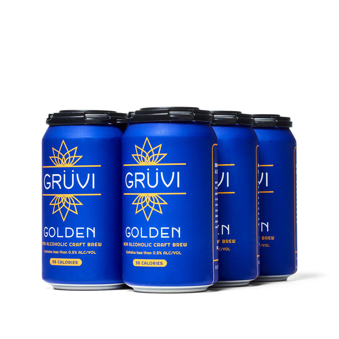 Grüvi Non-Alcoholic Golden Lager (4 Pack) - Boisson — Brooklyn's Non-Alcoholic Spirits, Beer, Wine, and Home Bar Shop in Cobble Hill