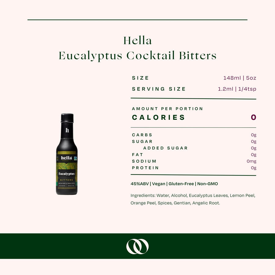 Hella - Eucalyptus Cocktail Bitters 5oz - Boisson — Brooklyn's Non-Alcoholic Spirits, Beer, Wine, and Home Bar Shop in Cobble Hill