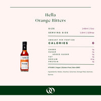 Hella - Orange Bitters 5oz - Boisson — Brooklyn's Non-Alcoholic Spirits, Beer, Wine, and Home Bar Shop in Cobble Hill