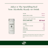 Jukes - 6 - The Sparkling Red - Non-Alcoholic Ready-to-Drink 4 Pack - Boisson — Brooklyn's Non-Alcoholic Spirits, Beer, Wine, and Home Bar Shop in Cobble Hill