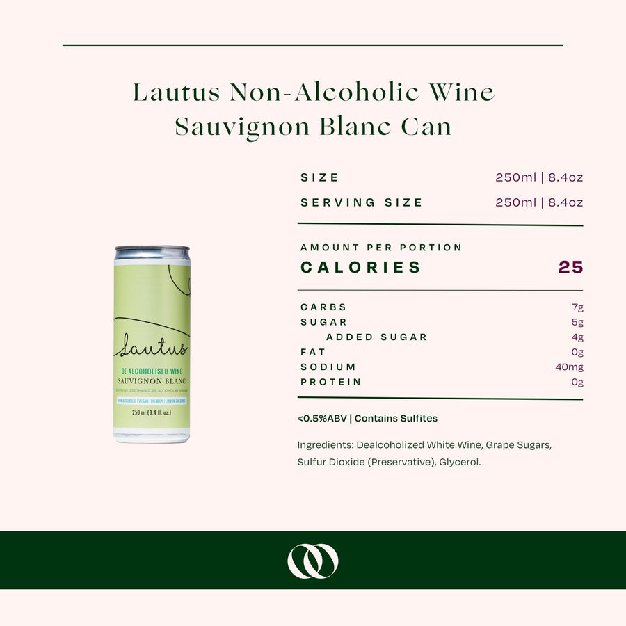 Lautus - Non-Alcoholic Wine - Sauvignon Blanc - 4-Pack - Boisson — Brooklyn's Non-Alcoholic Spirits, Beer, Wine, and Home Bar Shop in Cobble Hill