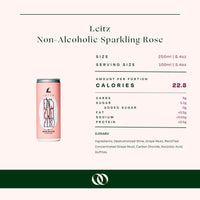 Leitz - Eins Zwei Zero - Non-Alcoholic Sparkling Rosé Can (250ml) 4-Pack - Boisson — Brooklyn's Non-Alcoholic Spirits, Beer, Wine, and Home Bar Shop in Cobble Hill