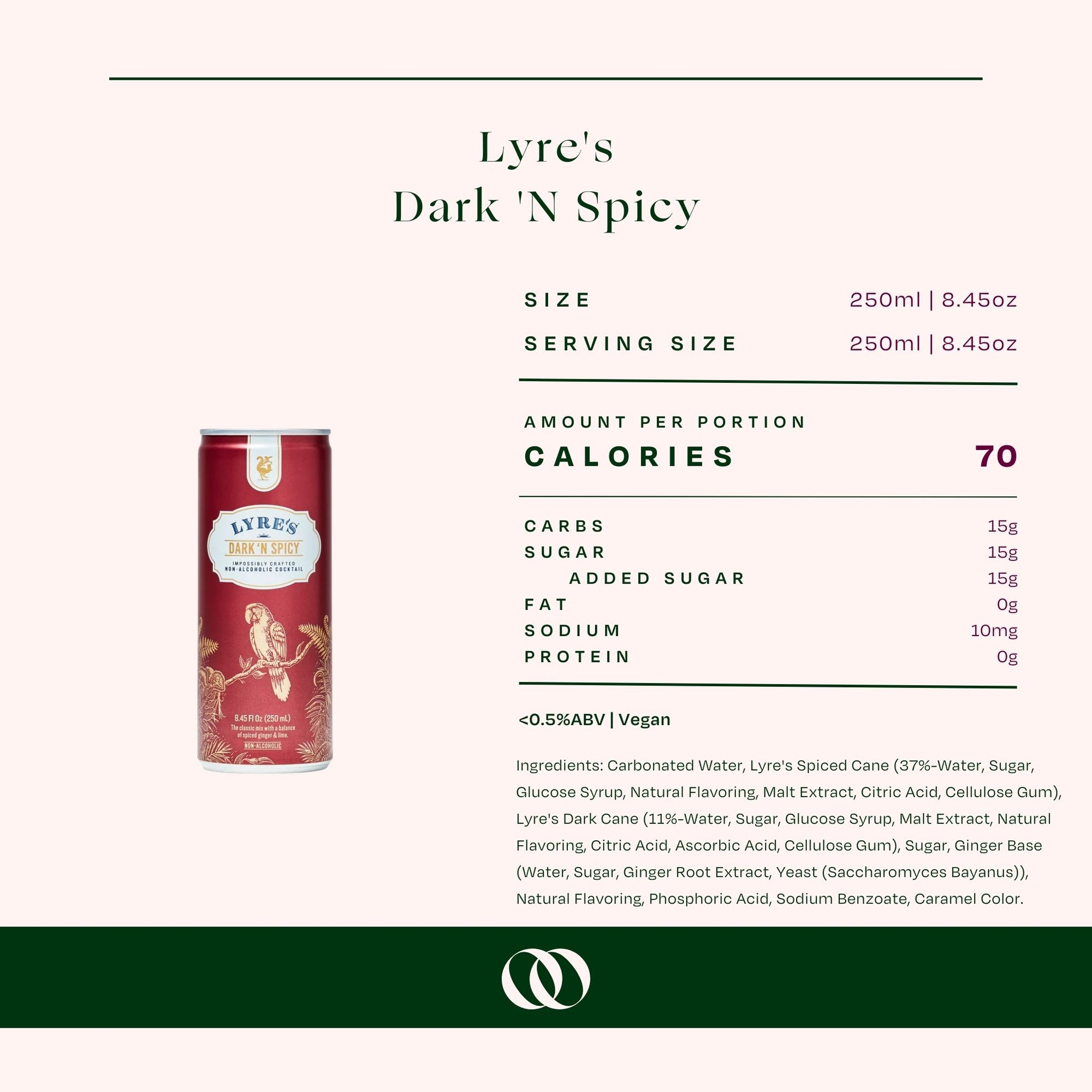 Lyres - Dark &#39;N Spicy Premixed Drink - Pack of 4 - Boisson — Brooklyn&#39;s Non-Alcoholic Spirits, Beer, Wine, and Home Bar Shop in Cobble Hill