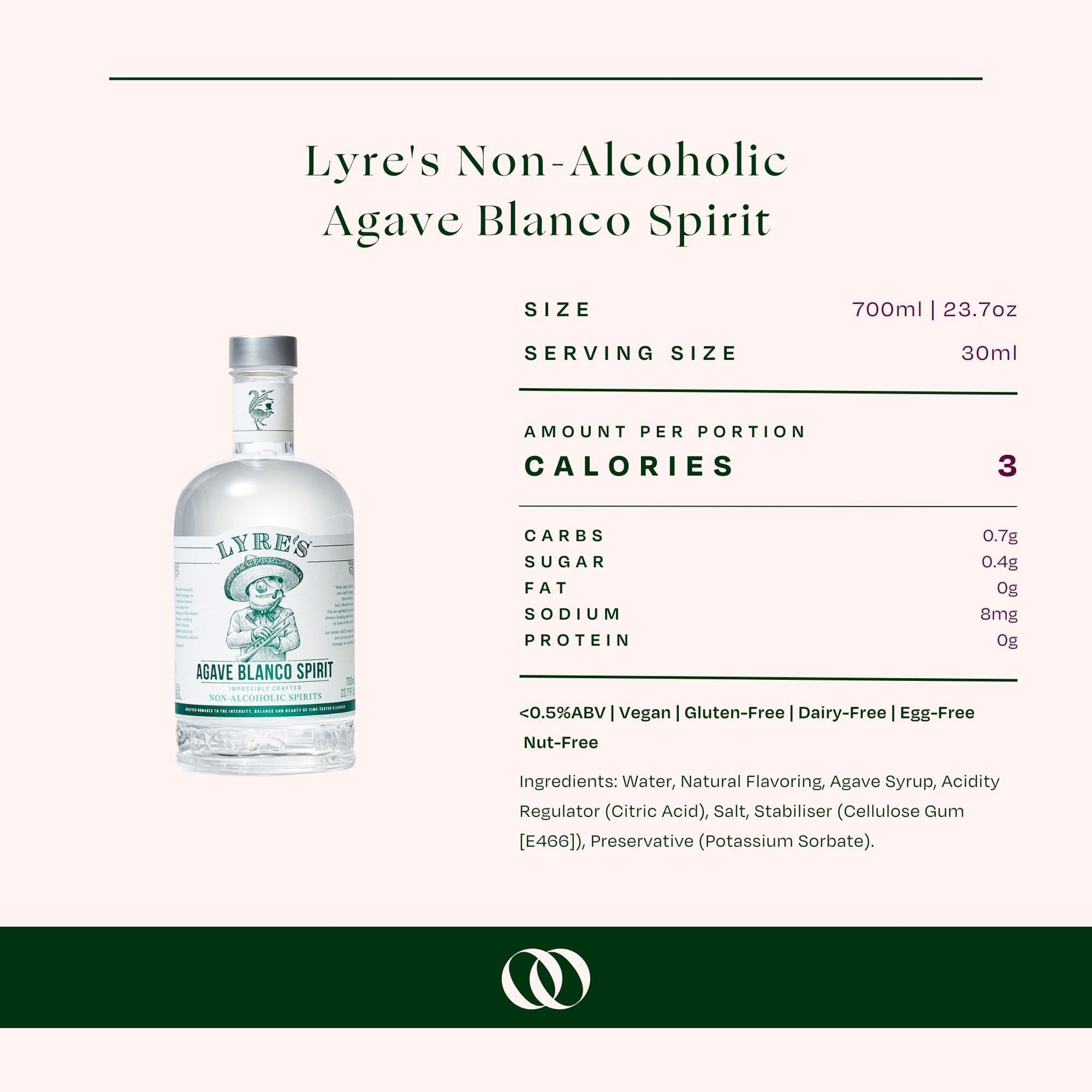 Lyre's - Non-Alcoholic Agave Blanco Spirit 700 ml - Boisson — Brooklyn's Non-Alcoholic Spirits, Beer, Wine, and Home Bar Shop in Cobble Hill