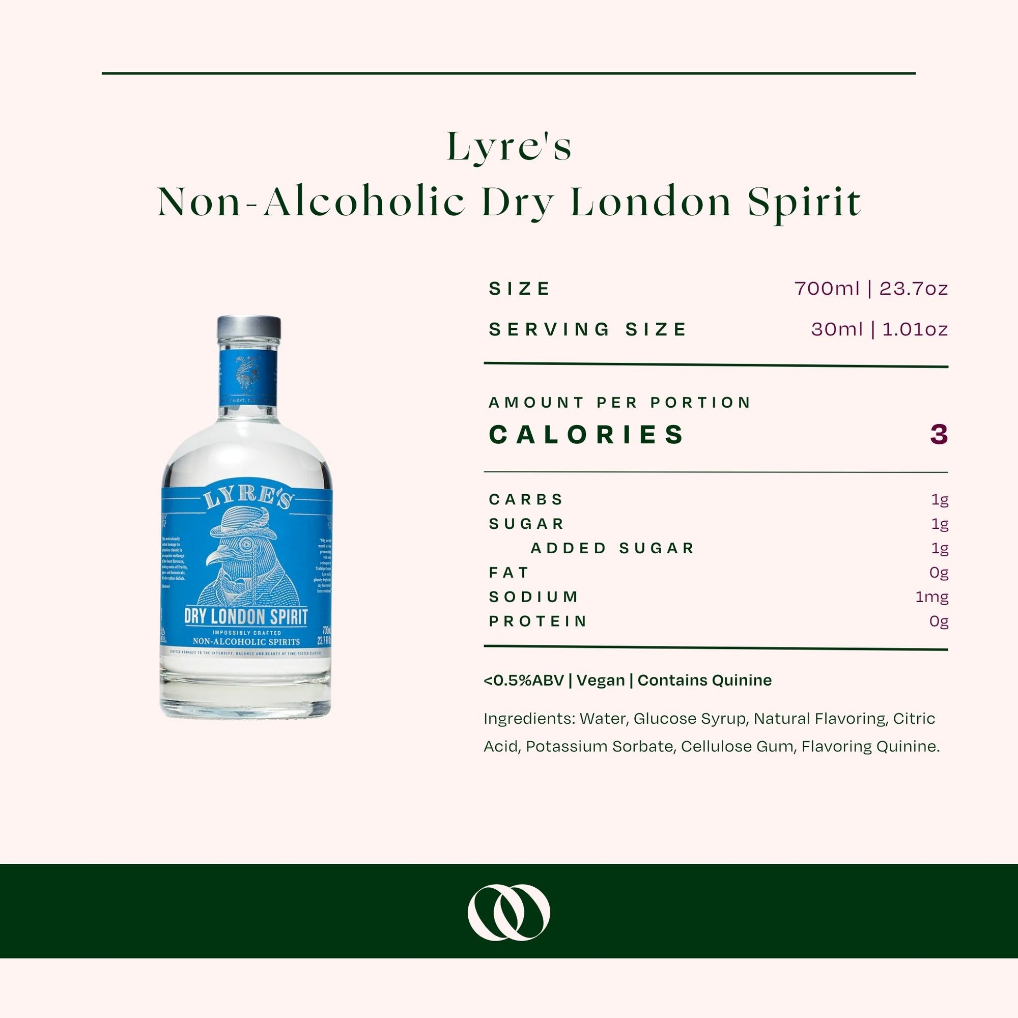 Lyre's - Non-Alcoholic Dry London Spirit - Boisson — Brooklyn's Non-Alcoholic Spirits, Beer, Wine, and Home Bar Shop in Cobble Hill