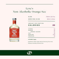 Lyre's - Non-Alcoholic Orange Sec - Boisson — Brooklyn's Non-Alcoholic Spirits, Beer, Wine, and Home Bar Shop in Cobble Hill