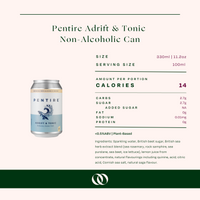 Pentire - Pentire Adrift & Tonic - Non-Alcoholic Can - Boisson — Brooklyn's Non-Alcoholic Spirits, Beer, Wine, and Home Bar Shop in Cobble Hill