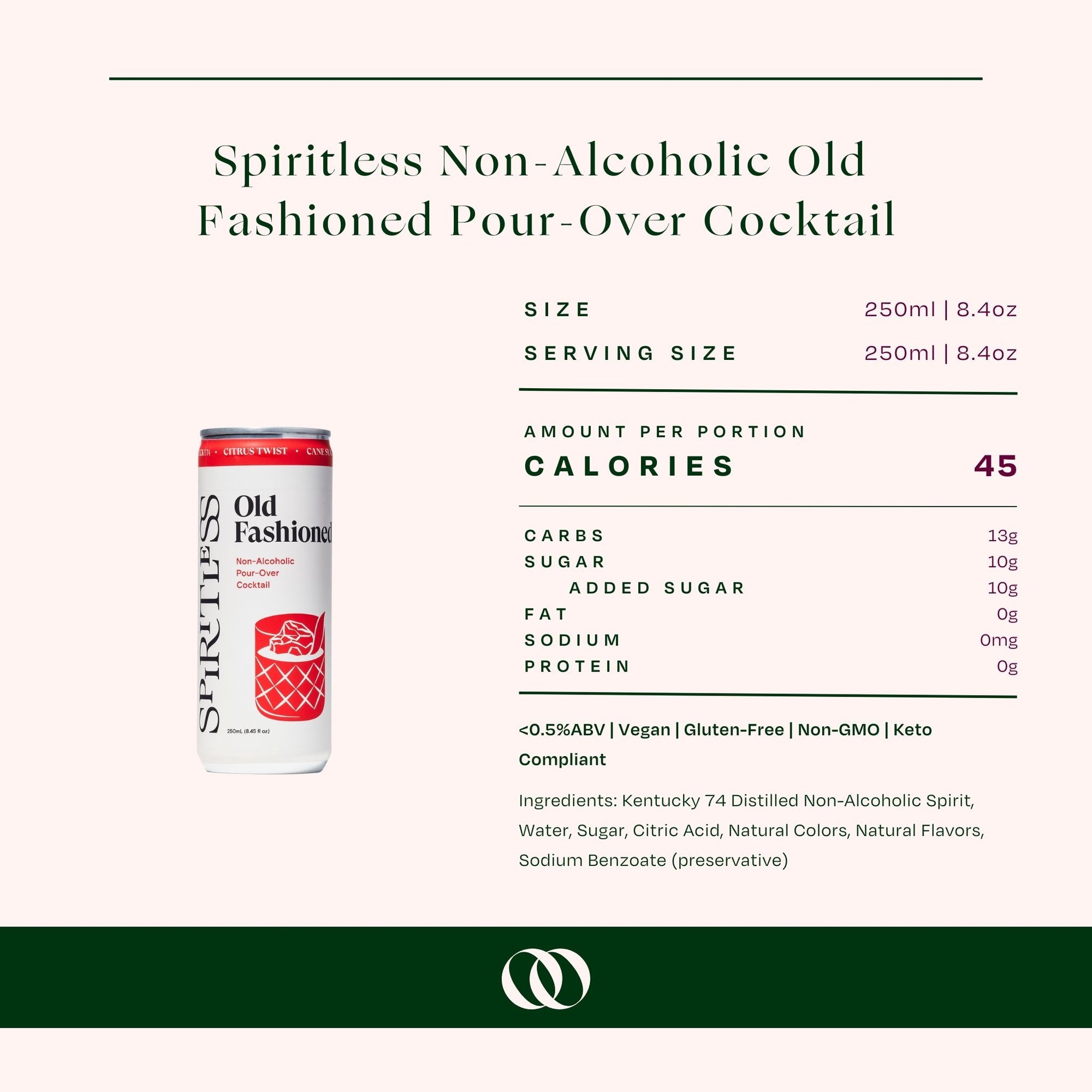 Spiritless - Non-Alcoholic Old Fashioned Pour Over Cocktail - 4 Pack - Boisson — Brooklyn&#39;s Non-Alcoholic Spirits, Beer, Wine, and Home Bar Shop in Cobble Hill