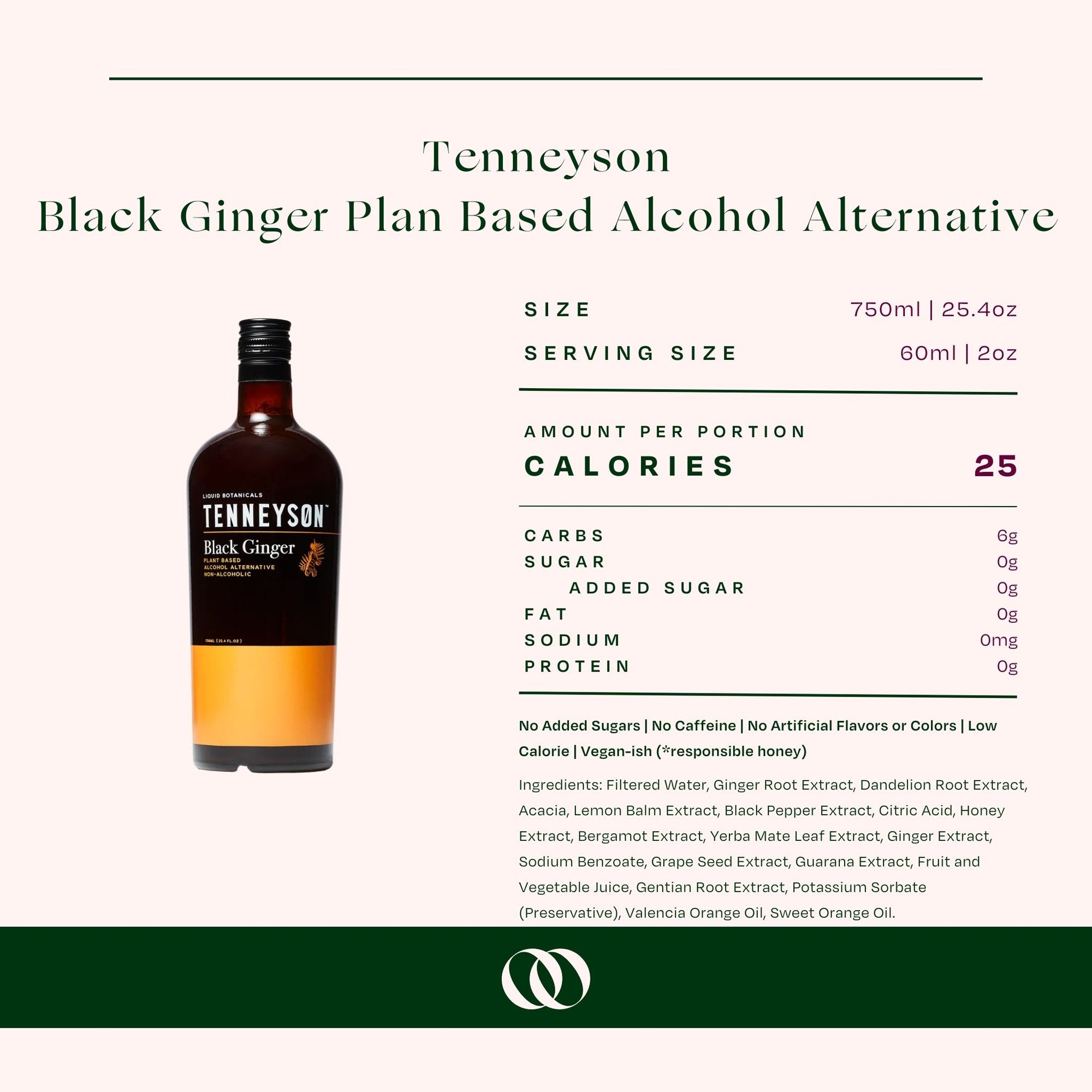 Tenneyson - Black Ginger - Plant Based Alcohol Alternative - 750ML - Boisson — Brooklyn&#39;s Non-Alcoholic Spirits, Beer, Wine, and Home Bar Shop in Cobble Hill