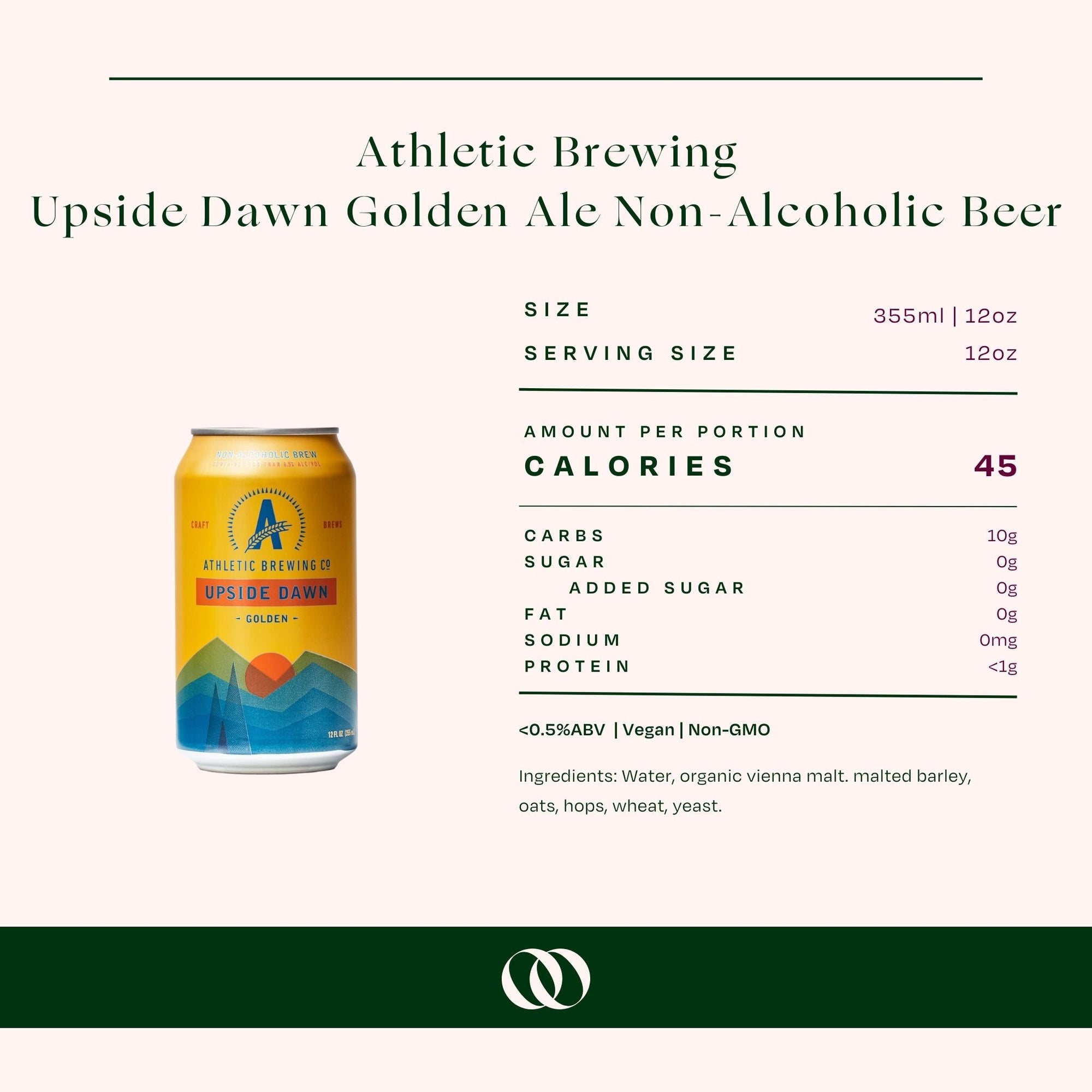 Athletic Brewing Company - Upside Dawn Golden - Non-Alcoholic Beer - 6 Pack - Boisson