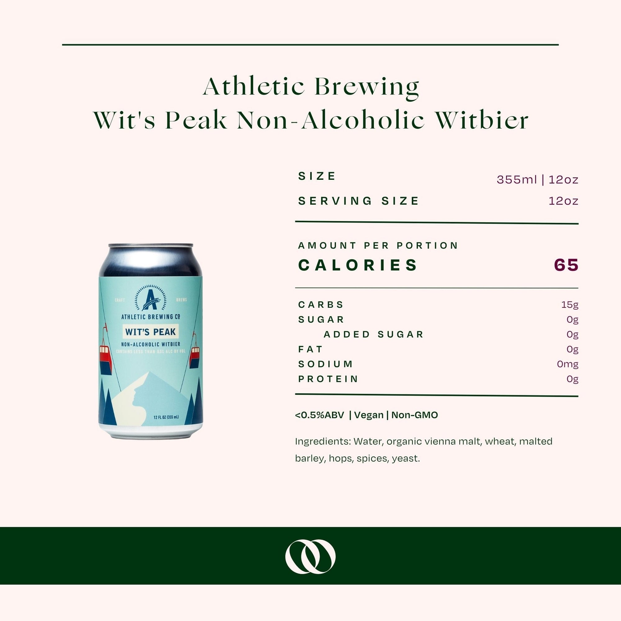 Athletic Brewing Wit&#39;s Peak Non-Alcoholic Witbier (6 pack) - Boisson