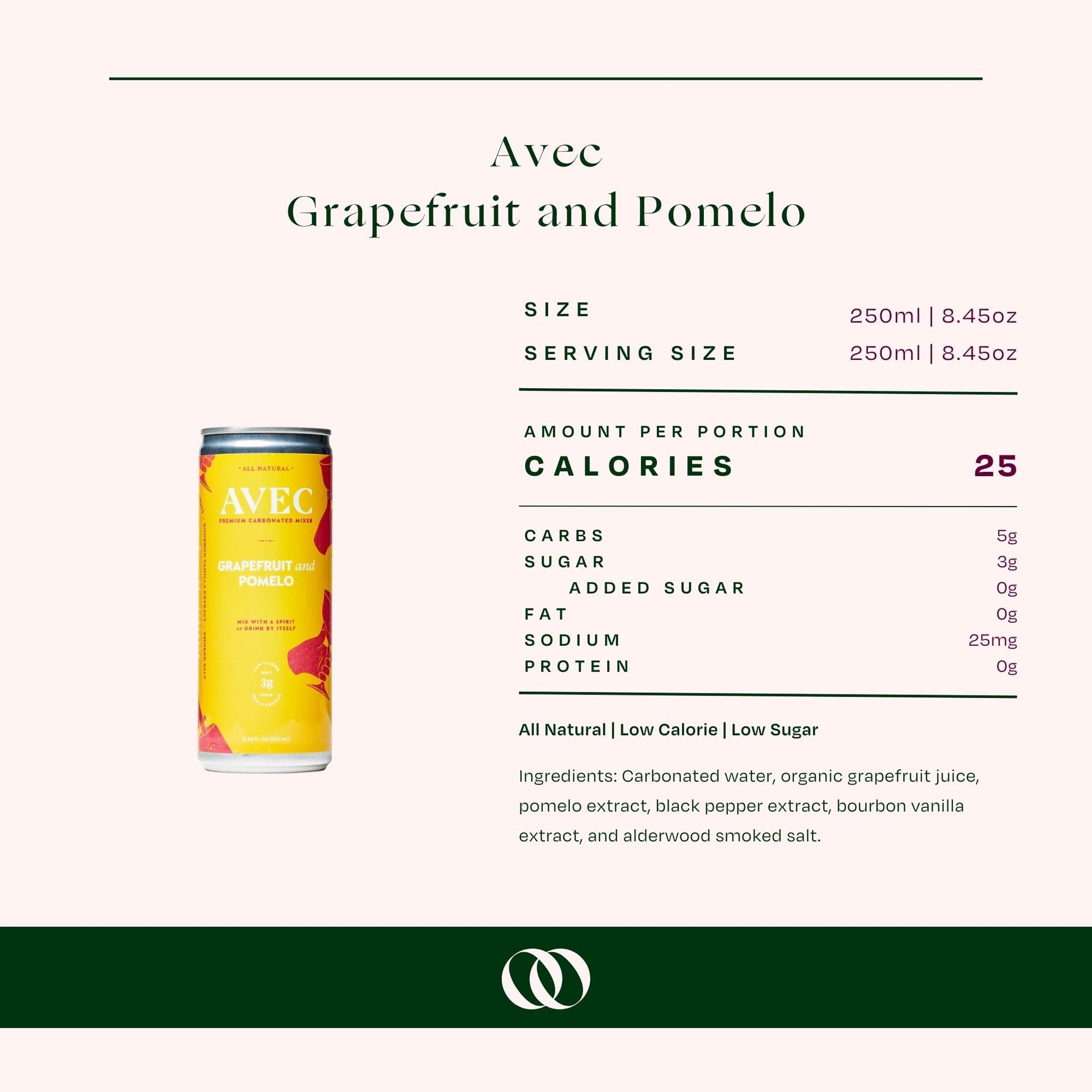 AVEC Grapefruit &amp; Pomelo Non-Alcoholic Sparkling Beverage (4 pack) - Boisson