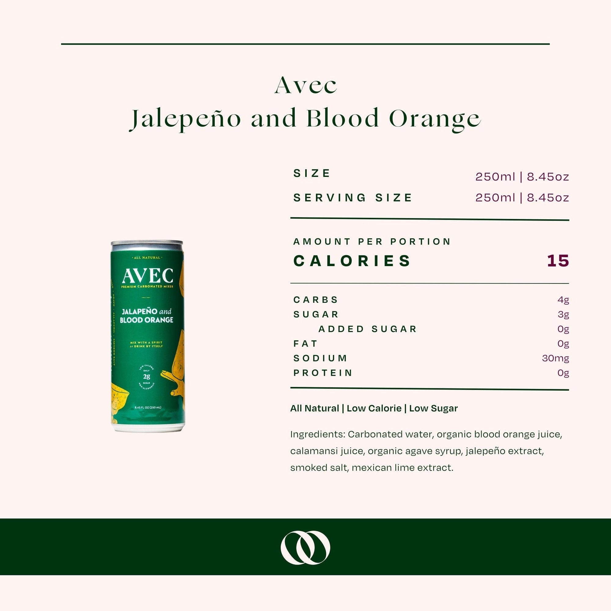 AVEC Jalapeño &amp; Blood Orange Sparkling Beverage (4 pack) - Boisson