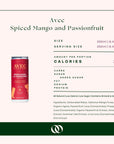 AVEC Spiced Mango & Passionfruit Non-Alcoholic Sparkling Beverage (4 pack) - Boisson