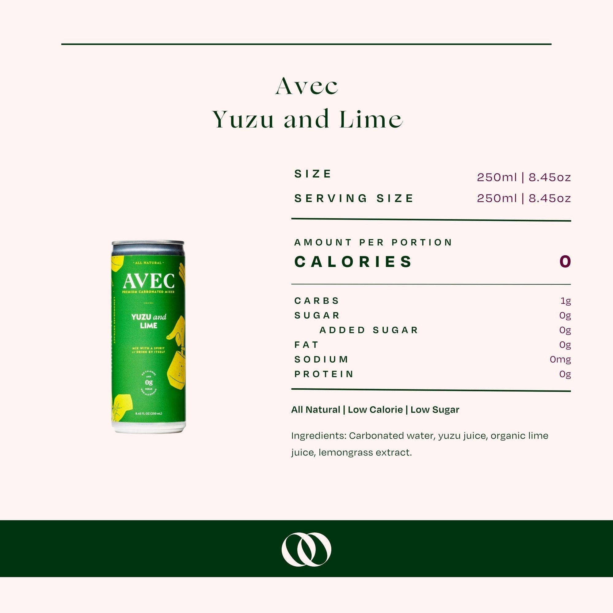 AVEC Yuzu &amp; Lime Non-Alcoholic Sparkling Beverage (4 pack) - Boisson