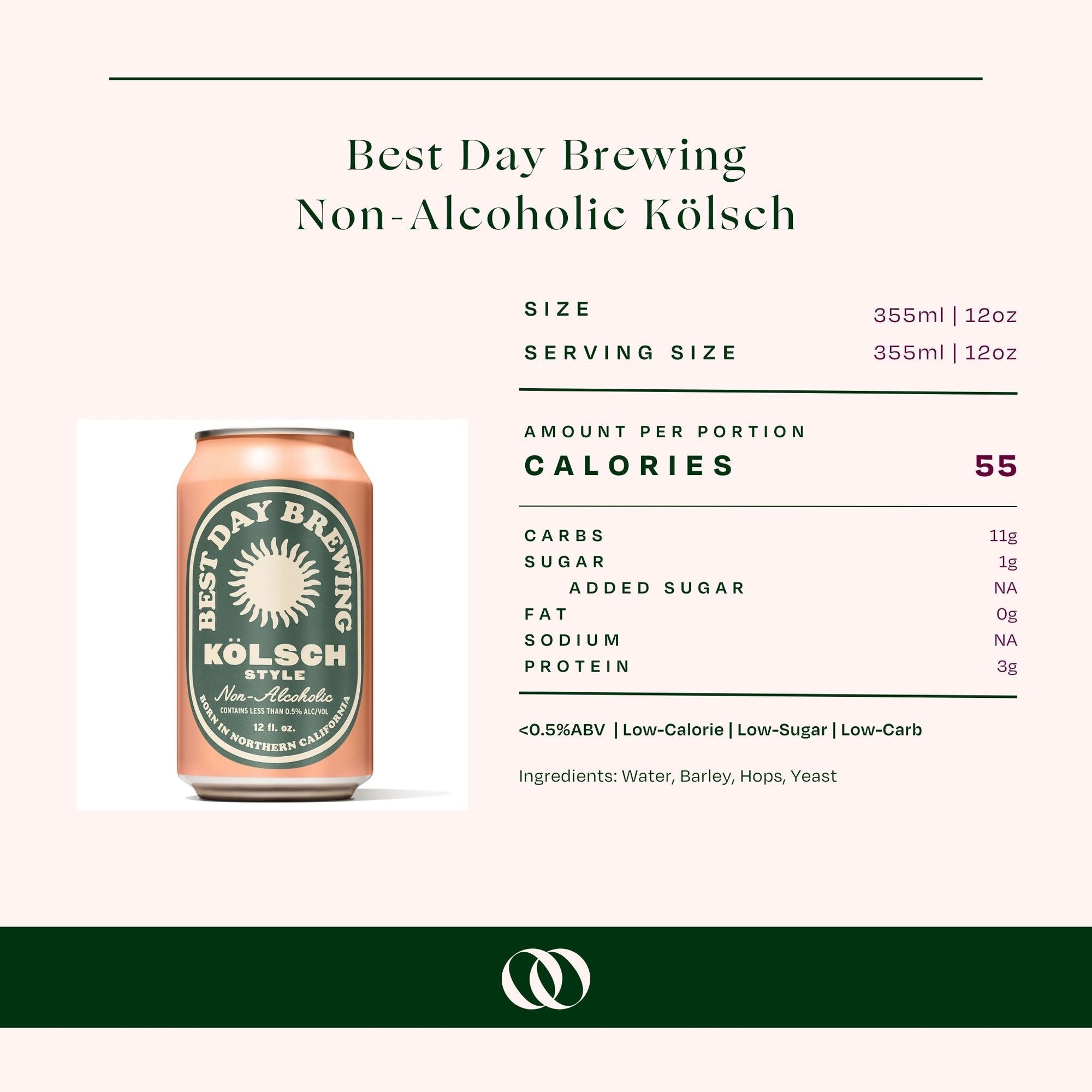 Best Day Brewing Non-Alcoholic KOLSH (6 pack) - Boisson