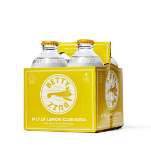 Betty Buzz Non-Alcoholic Meyer Lemon Club Soda (4 pack)