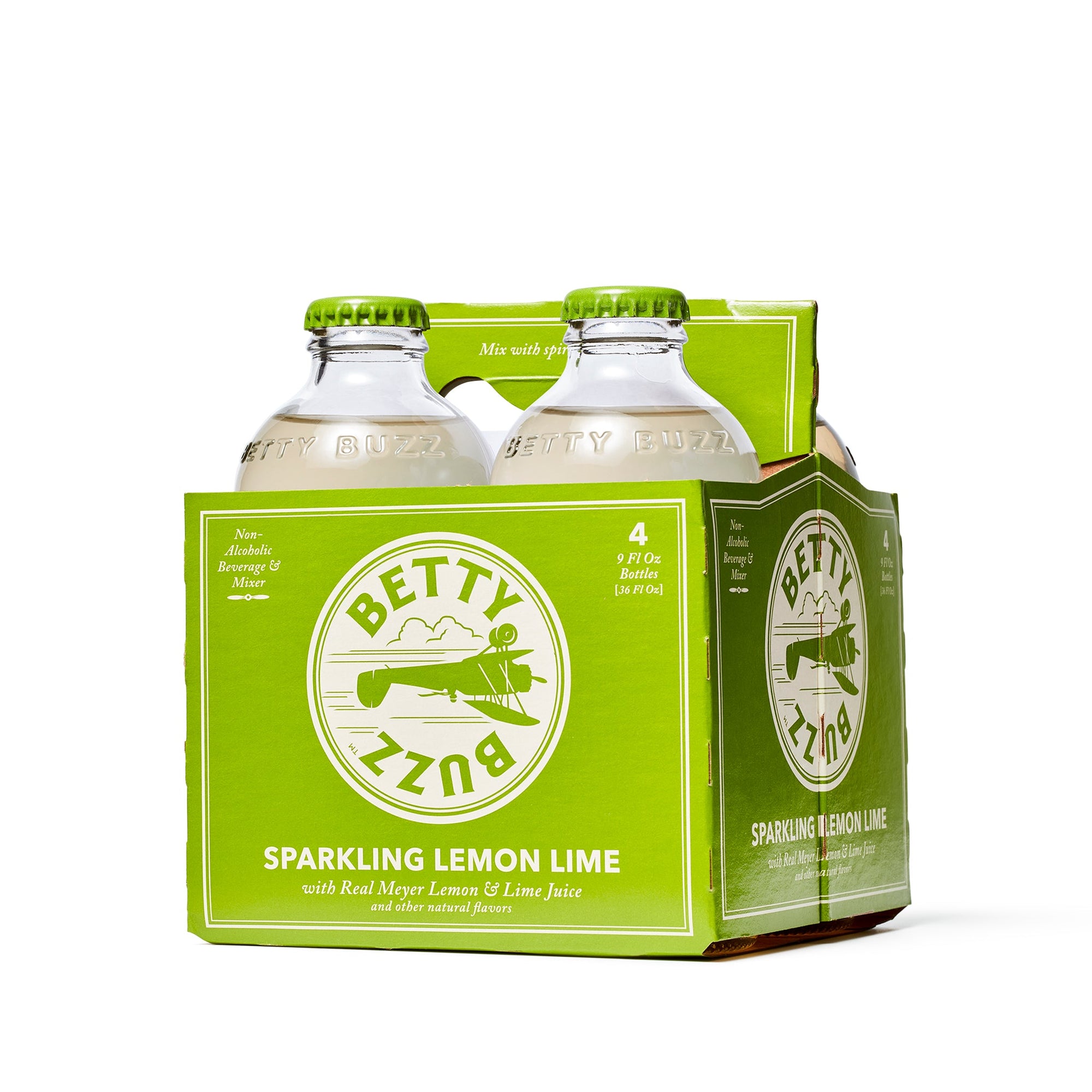 Betty Buzz Non-Alcoholic Sparkling Lemon Lime (4 pack) - Boisson