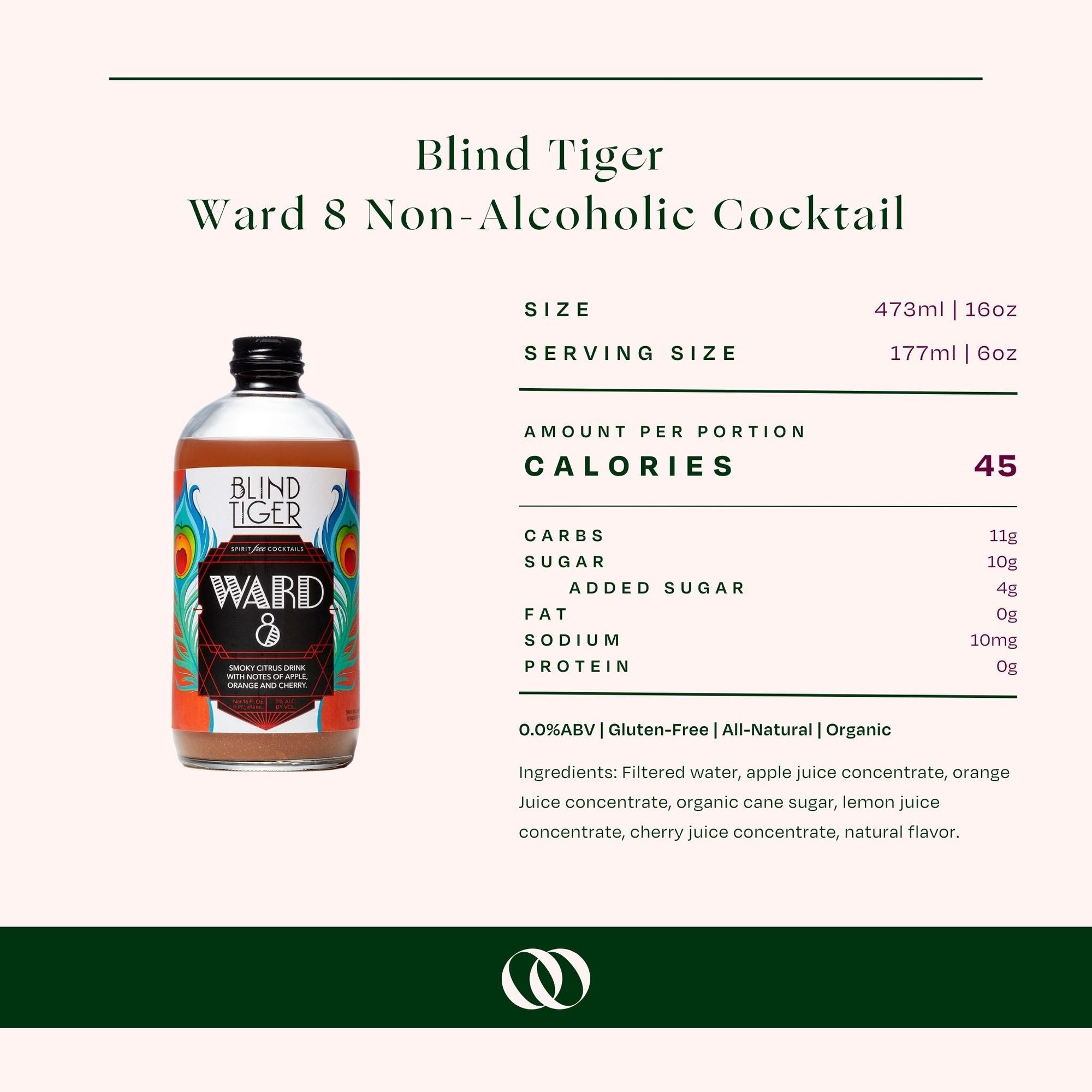 Blind Tiger - Ward 8 Non-Alcoholic Cocktail - 16 oz - Boisson